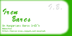 iren barcs business card